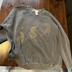 Urban outfitters TIGERS OVERSIZED SWEATSHIRT - grey